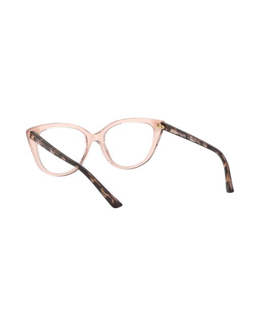 Michael Kors Black Mk4070 Luxemburg 3599 Transparent Peach Optical Frames Plastic Cat Eye