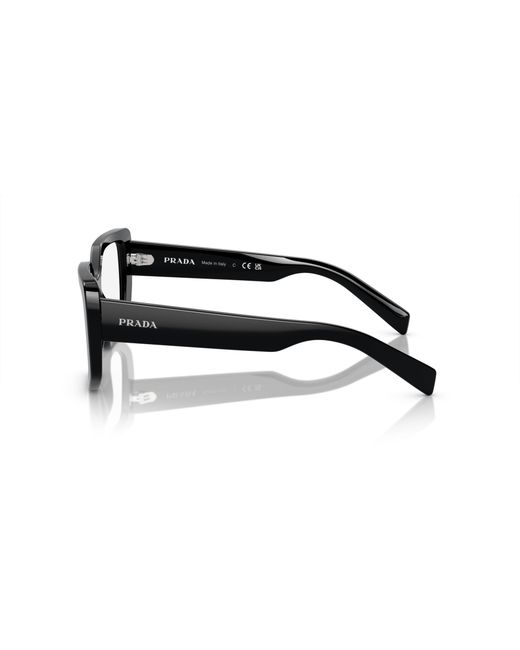 Prada Black Pr A04V 1Ab1O1 Optical Frames Acetate Transparent Geometric Normal