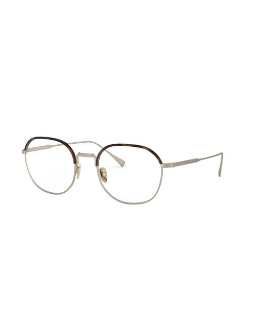 Giorgio Armani Black Ar5103J 3002 Optical Frames Metal Transparent Round Normal for men