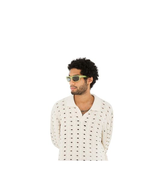Retrosuperfuture Green 9La Thelonius Lime Sunglasses Acetate Squared Normal