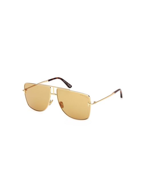 Tom Ford Black Ft1307 Eliott-02 30E Sunglasses Metal Squared Normal