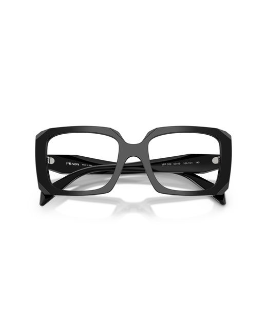 Prada Black Pr C09V 16K1O1 Optical Frames Acetate Pillow Normal