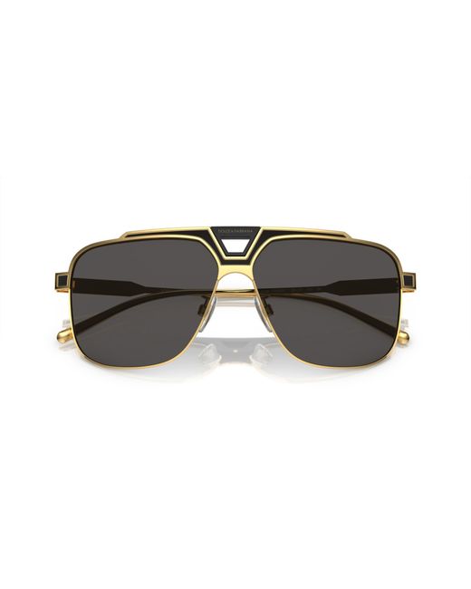 Dolce & Gabbana Black Dg2256 133487 Sunglasses Metal Squared for men