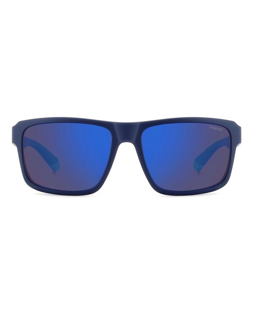 Polaroid Blue Pld 2158/S Fll/5X Sunglasses Polycarbonate Geometric Polarized Mirror for men