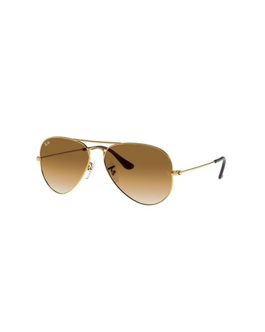 Ray-Ban Black Aviator Gradient Sunglasses Frame Brown Lenses