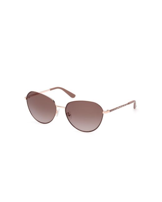 Guess Black Gu00148 58F Sunglasses Metal Round Normal