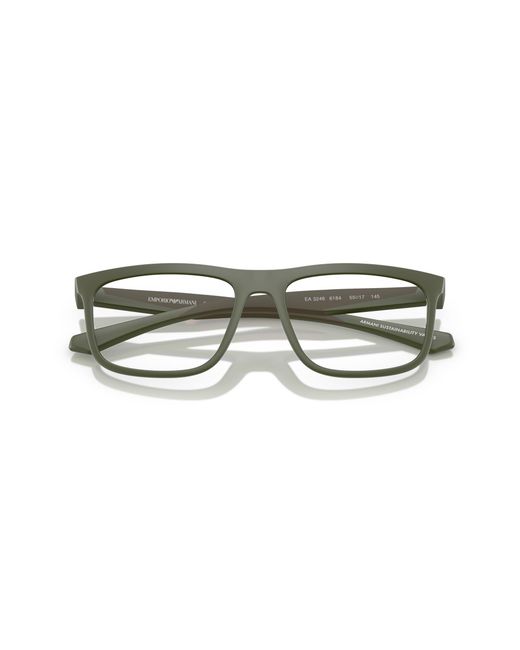Emporio Armani Black Ea3246 6184 Optical Frames Injected Squared Normal for men