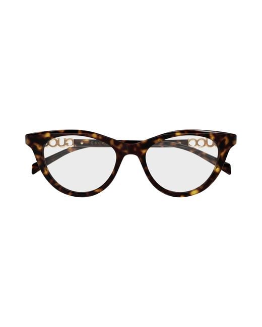 Gucci Black Gg2034O 002 Optical Frames Acetate Transparent Cat Eye