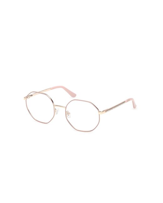 Guess Black Gu50363 073 Optical Frames Metal Geometric Normal