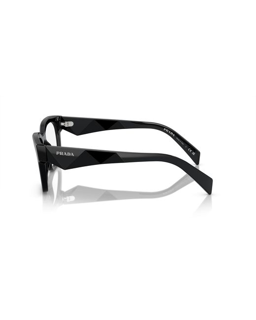 Prada Black Pr A10V 16K1O1 Optical Frames Acetate Transparent Pillow Normal for men