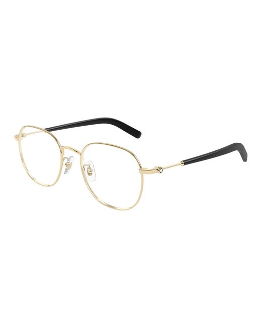 Montblanc Black Mb0425Oa 002 Optical Frames Metal Transparent Squared for men