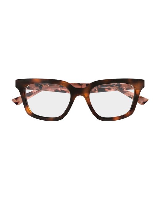 Gucci Black Gg2180O 004 Optical Frames Acetate Transparent Squared