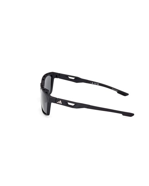 Adidas Originals Black Sp0101 02D Sunglasses Injected Smoke Squared Polarized for men