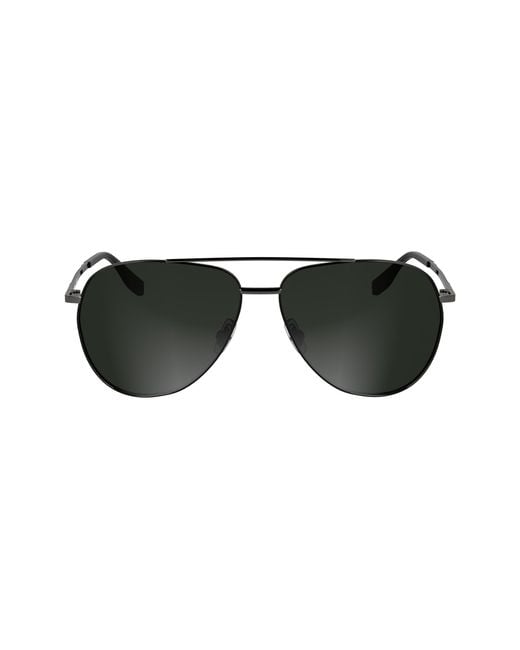 Karl Lagerfeld Black Kl360S 015 Sunglasses Metal Smoke Pilot Normal