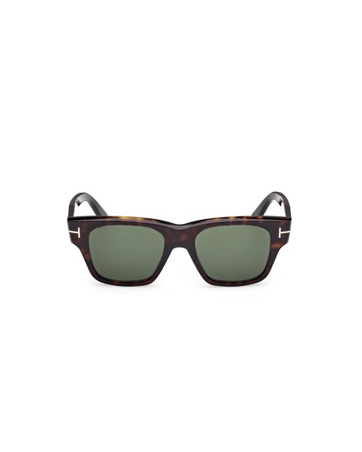 Tom Ford Black Ft1280 Caine-02 52N Sunglasses Acetate Squared Normal for men