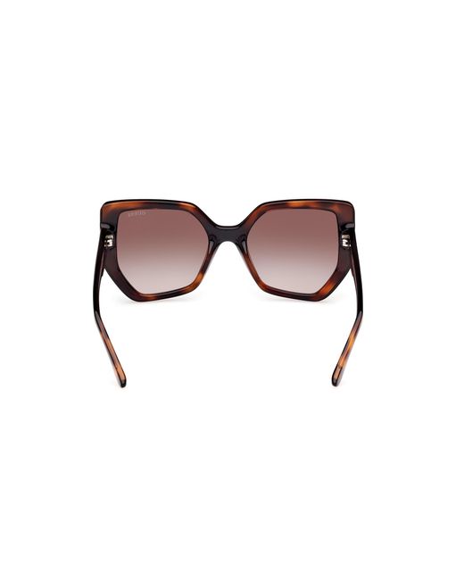 Guess Black Gu00154 52F Sunglasses Injected Geometric Normal
