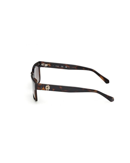 Guess Black Gu00221 52F Sunglasses Injected Squared Normal for men
