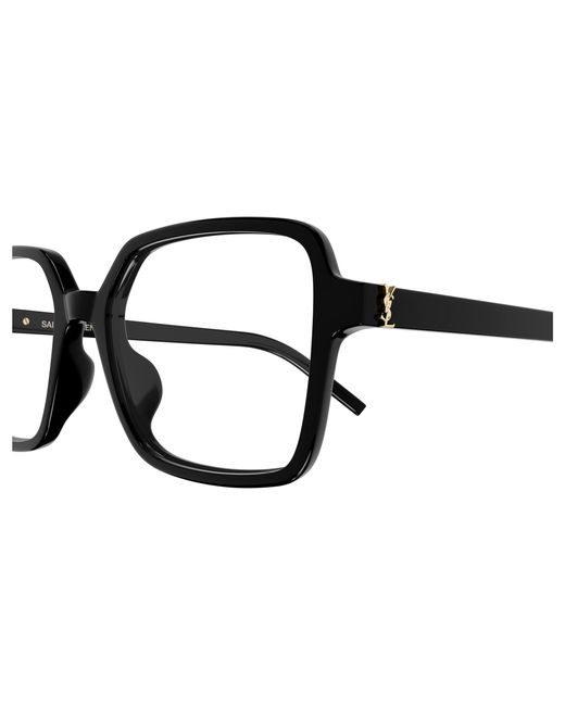 Saint Laurent Black Sl M139 002 Optical Frames Acetate Transparent Squared