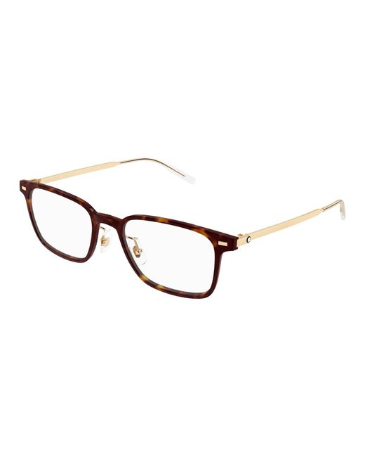 Montblanc Black Mb0394On 007 Optical Frames Injected Transparent Squared for men