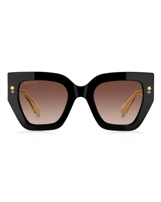 Etro Black 0010/S 71C/Ha Sunglasses Acetate Squared Normal Shaded