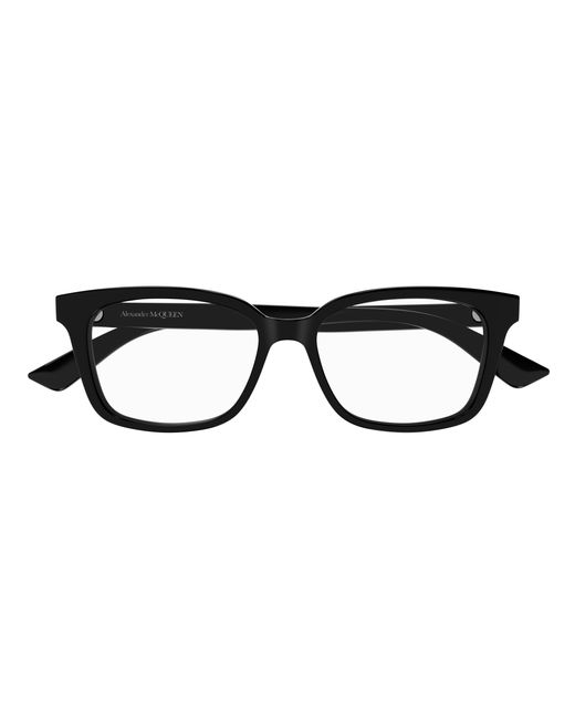 McQueen Black Am0464O 001 Optical Frames Acetate Transparent Squared