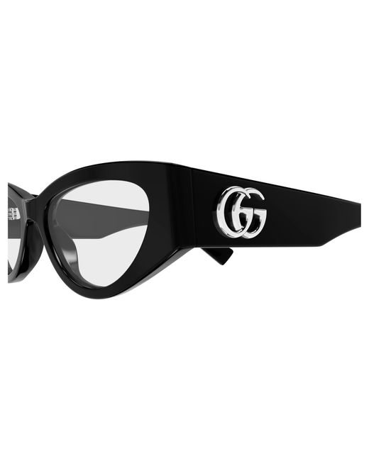 Gucci Black Gg1953O 001 Optical Frames Acetate Transparent Cat Eye