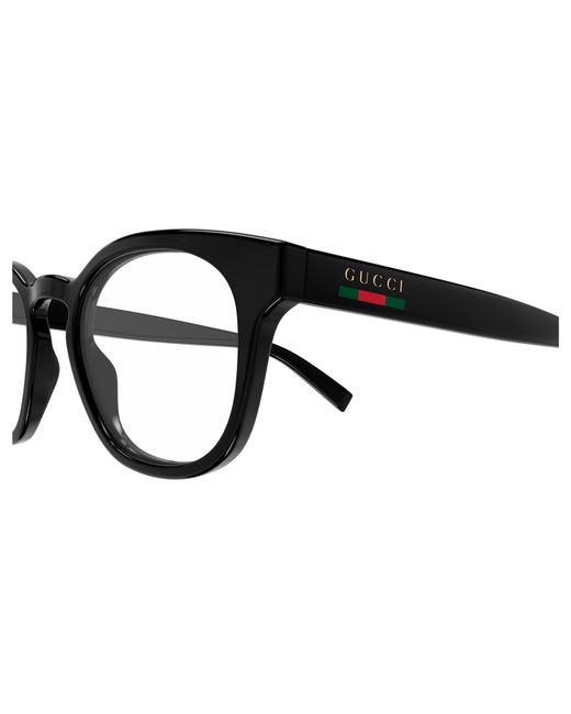 Gucci Black Gg1859O 004 Optical Frames Injected Transparent Round for men