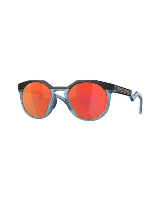Oakley Black Oo9242 Hstn 924208 Sunglasses Plastic Round Mirrored for men