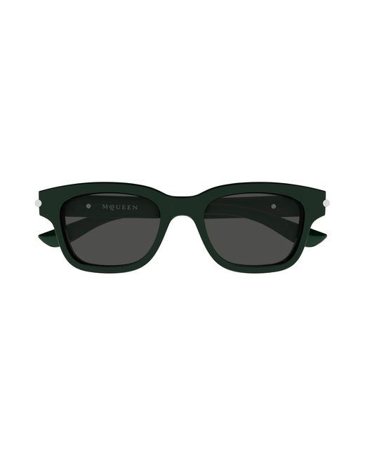 McQueen Black Am0497S 004 Sunglasses Acetate Squared