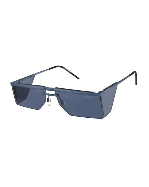 Emporio Armani Blue Ea2123 301880 Sunglasses Metal Dark Squared Normal for men