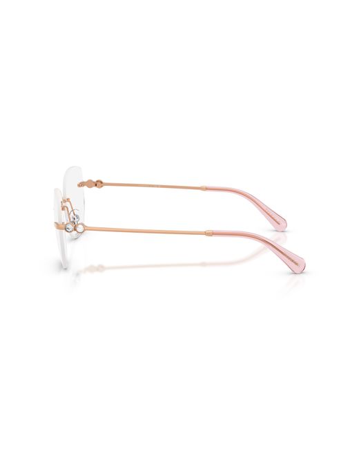Swarovski Black Sk1038 4014 Optical Frames Metal Transparent Round Normal