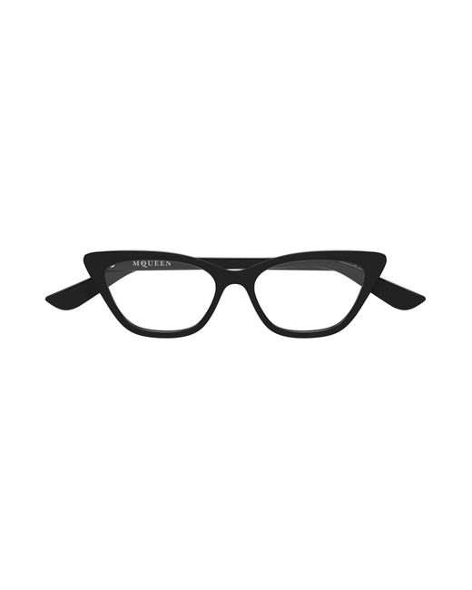 McQueen Black Am0560O 001 Optical Frames Acetate Transparent Cat Eye
