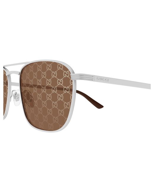 Gucci Black Gg1881S 004 Sunglasses Metal Squared for men