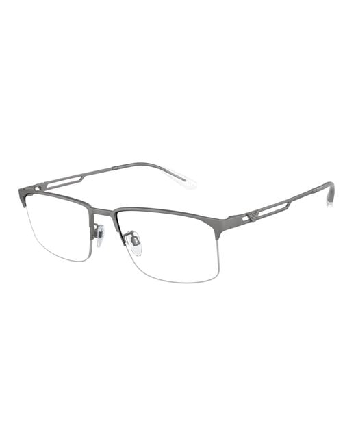 Emporio Armani Black Ea1143 3003 Optical Frames Metal Transparent Pillow Normal for men