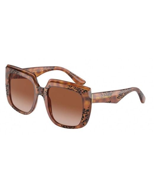 Dolce & Gabbana Black Dg4414 338013 Sunglasses Plastic Squared Shaded