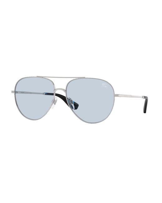 Burberry Black Be3172 100572 Sunglasses Metal Pilot Normal