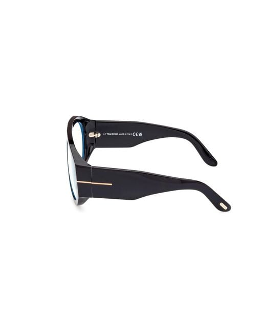 Tom Ford Black Ft5958-B 001 Optical Frames Acetate Pilot Normal for men