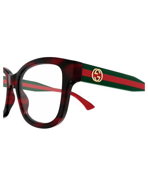 Gucci Black Gg1863O 003 Optical Frames Acetate Transparent Squared