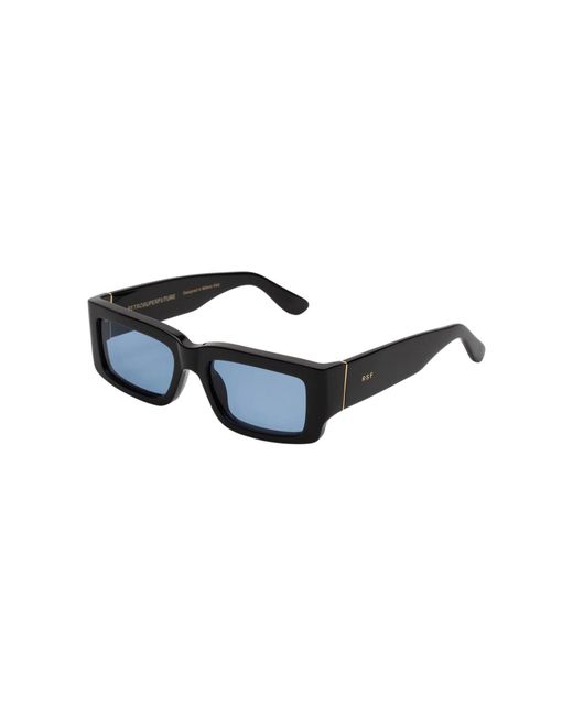 Retrosuperfuture Black Ons Notte Azure Sunglasses Acetate Squared Normal