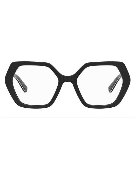Moschino Black Mol689 807 Optical Frames Acetate Squared Normal