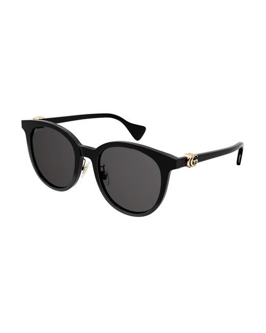 Gucci Black Gg1073Sk 001 Sunglasses Acetate Round Normal