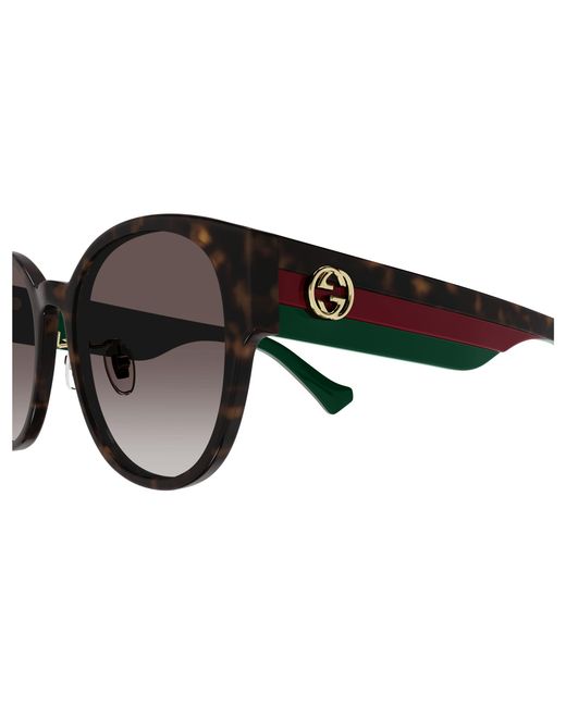Gucci Black Gg1304Sk 002 Sunglasses Acetate Round Shaded