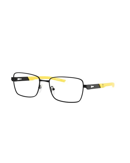 FERRARI SCUDERIA Black Fz7010 101 Optical Frames Metal Squared Normal for men