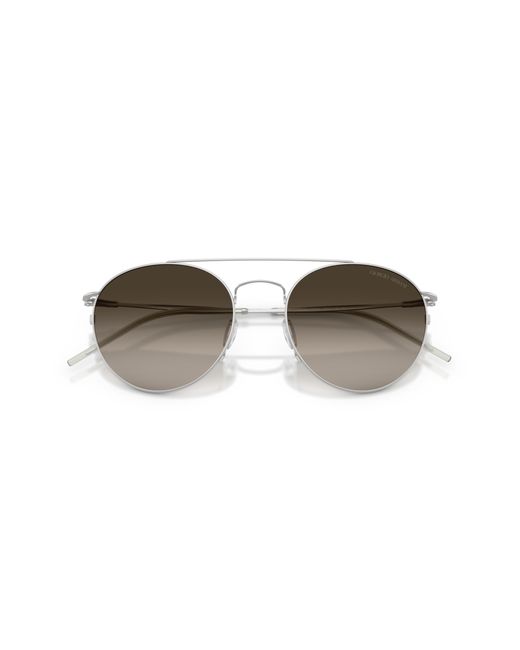 Giorgio Armani Black Ar6183 304513 Sunglasses Metal Round Normal Nuanced for men