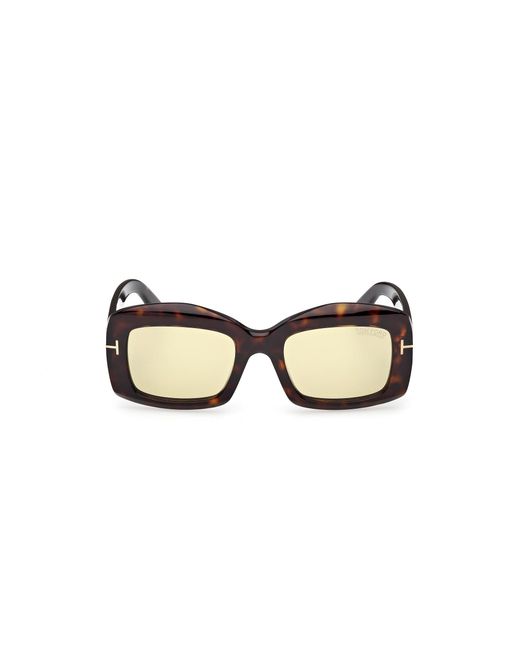 Tom Ford Black Ft1218 Venetia 52E Sunglasses Acetate Squared Photochromatic