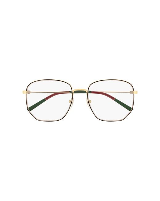 Gucci Black Gg0396O 001 Optical Frames Metal Transparent Squared