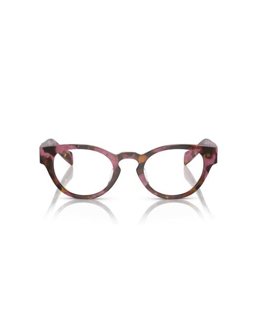 Prada Black Pr A11Vd 18N1O1 Optical Frames Acetate Round Normal