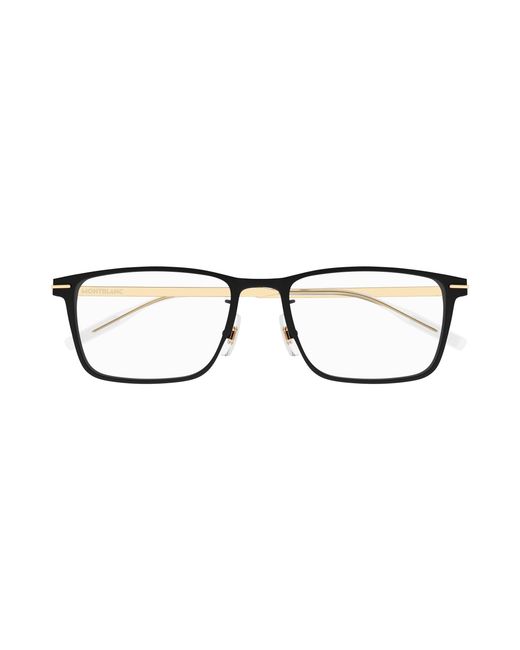 Montblanc Black Mb0396On 006 Optical Frames Transparent Squared for men