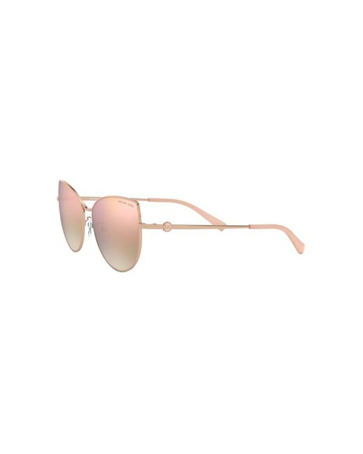 Michael Kors Pink Mk1062 La Paz 1108M5 Sunglasses Metal Cat Eye Polarized Mirror