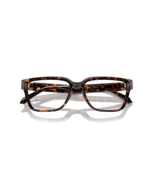 Versace Black Ve3357 108 Optical Frames Acetate Transparent Squared Normal